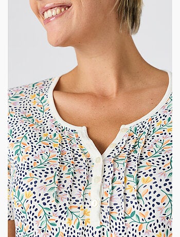 T-shirt fine côte pur coton - Damart