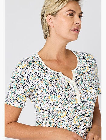 T-shirt fine côte pur coton - Damart