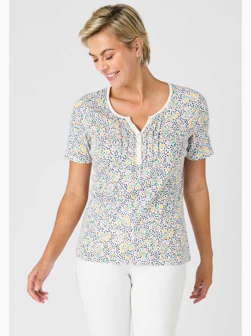 T-shirt fine côte pur coton - Damart - Kiabi