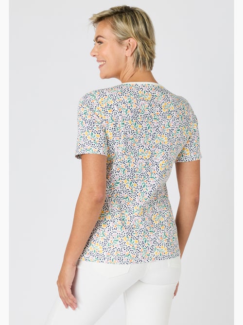 T-shirt fine côte pur coton - Damart - Kiabi