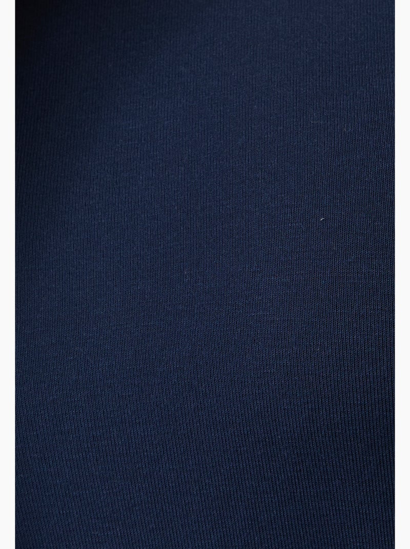 T-shirt fine côte Thermolactyl Sensitive, col rond - Damart Bleu marine - Kiabi