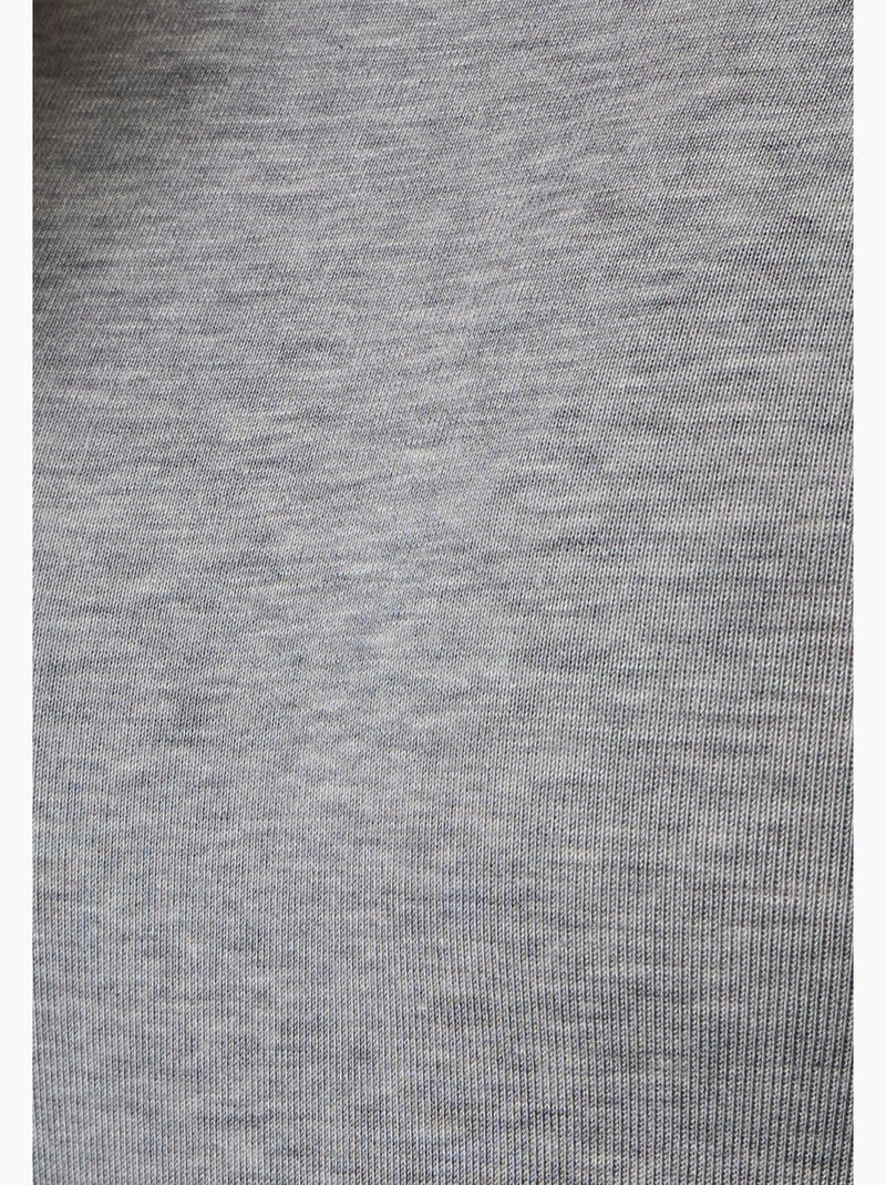 T-shirt fine côte thermolactyl sensitive, col rond - damart Gris - Kiabi