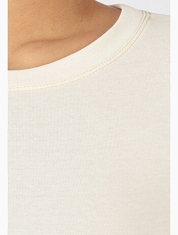 T-shirt fine côte Thermolactyl Sensitive, col rond thermique - Damart