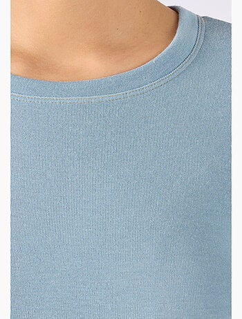 T-shirt fine côte Thermolactyl Sensitive, col rond thermique - Damart