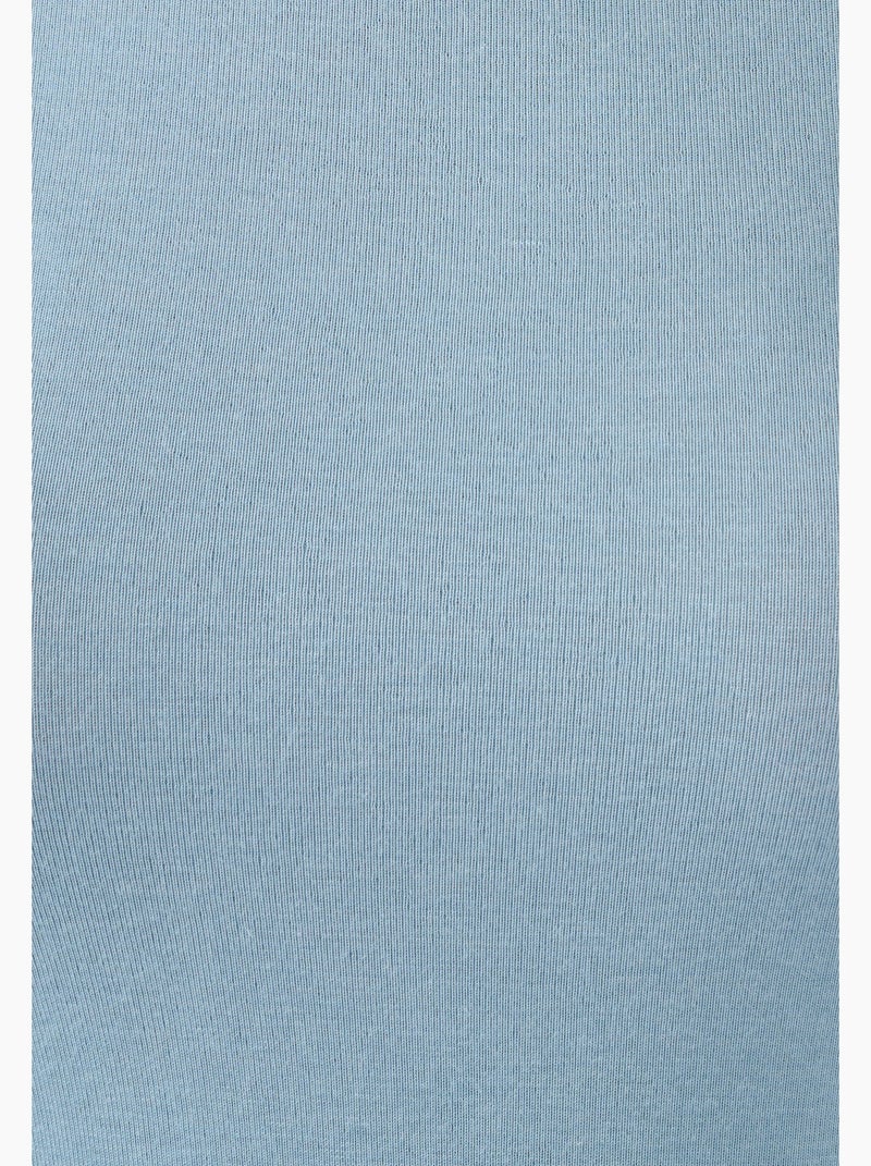 T-shirt fine côte Thermolactyl Sensitive, col rond thermique - Damart Bleu - Kiabi