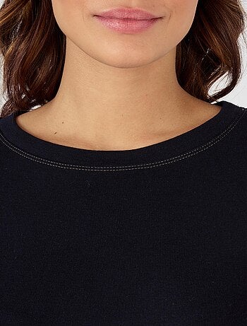 T-shirt fine côte Thermolactyl Sensitive, col rond thermique - Damart