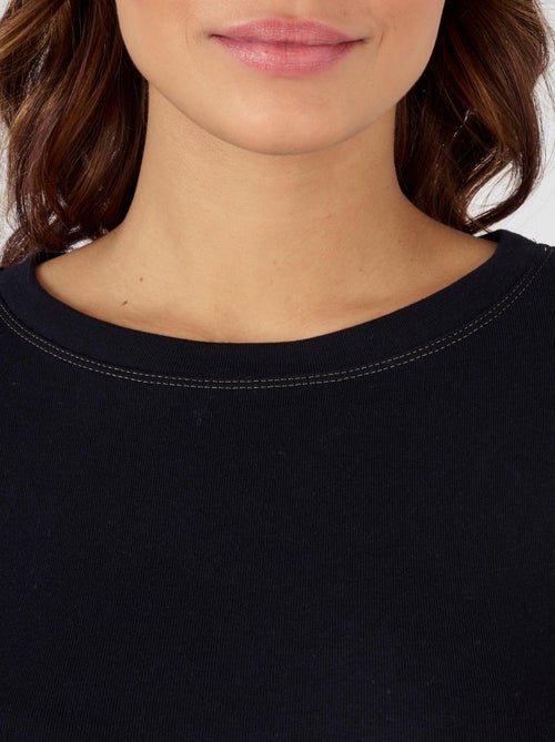 T-shirt fine côte Thermolactyl Sensitive, col rond thermique - Damart - Kiabi