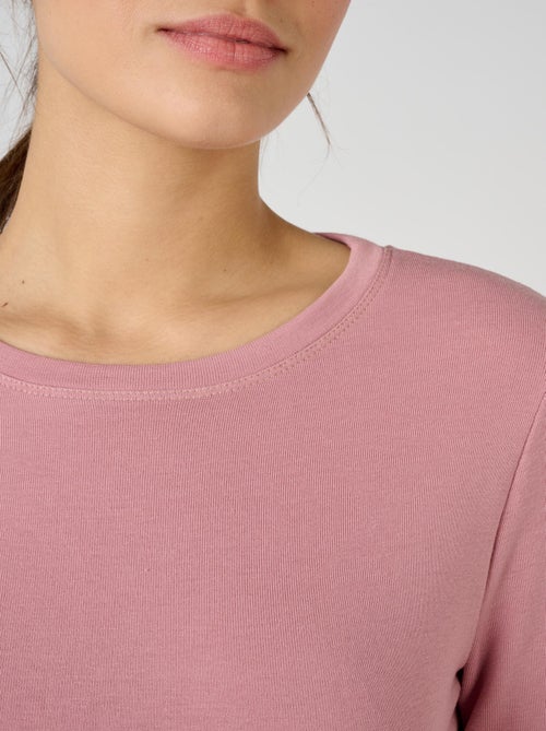 T-shirt fine côte Thermolactyl Sensitive, col rond thermique - Damart - Kiabi