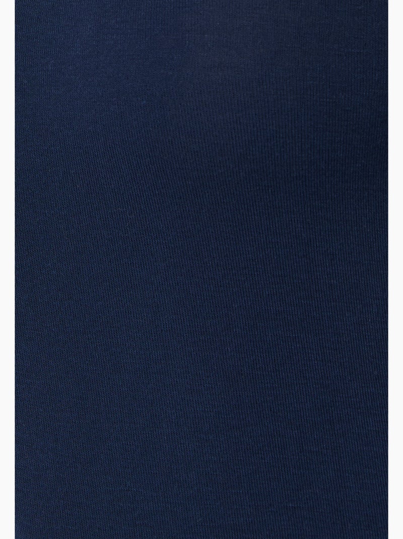 T-shirt fine côte Thermolactyl Sensitive, encolure dégagée - Damart Bleu marine - Kiabi