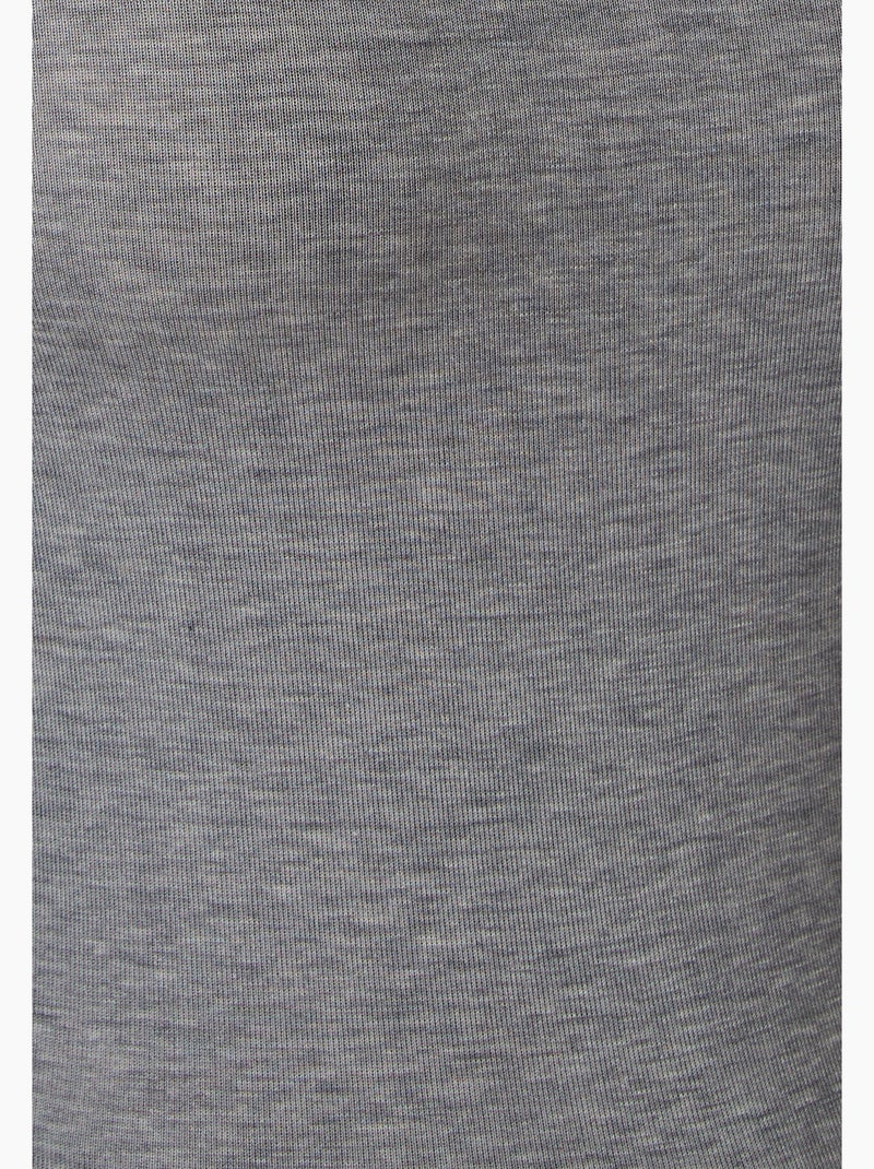 T-shirt fine côte thermolactyl sensitive, encolure dégagée - damart Gris - Kiabi
