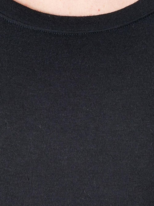 T-shirt fine côte Thermolactyl Sensitive, encolure dégagée - Damart - Kiabi