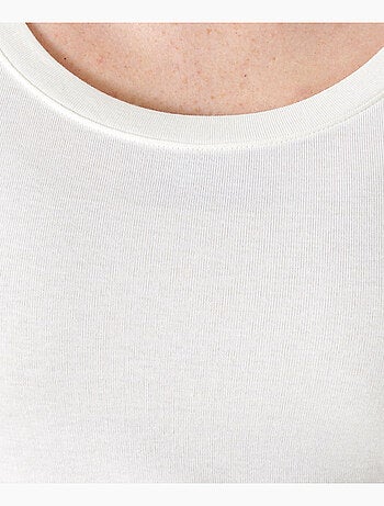 T-shirt fine côte Thermolactyl Sensitive, encolure dégagée thermique - Damart