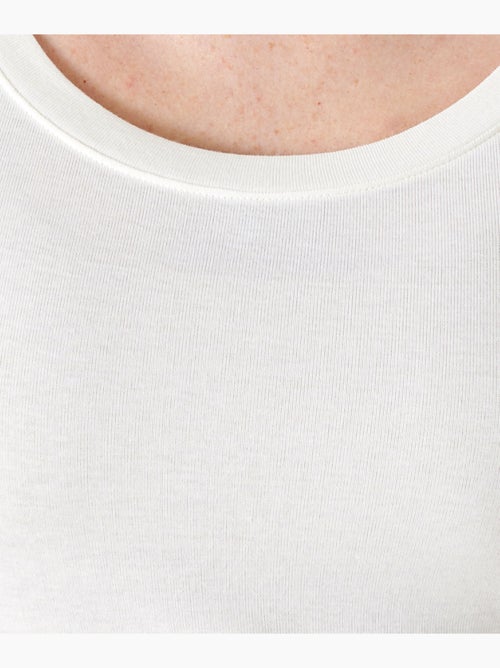 T-shirt fine côte Thermolactyl Sensitive, encolure dégagée thermique - Damart - Kiabi