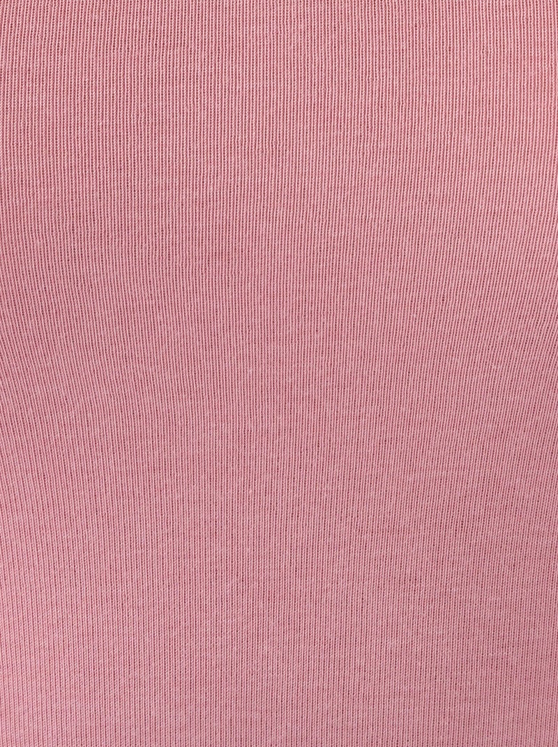 T-shirt fine côte Thermolactyl Sensitive, encolure dégagée thermique - Damart Rose - Kiabi