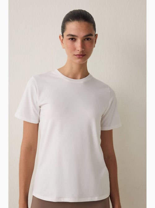 T-shirt fit femme col rond regular penti - Kiabi