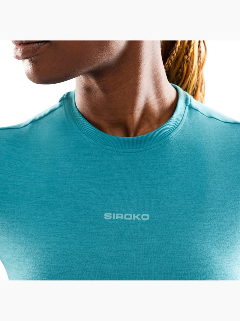 T-shirt fitness manches courtes femme fitness femme euphoria Bleu - Kiabi