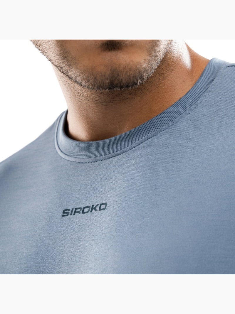 T-shirt fitness manches courtes homme fitness homme exuma Bleu - Kiabi