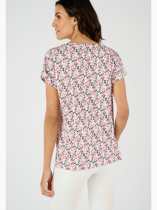 T-shirt flammé imprimé végétal - Damart - Kiabi