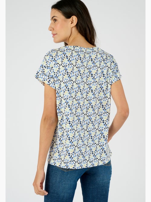 T-shirt flammé imprimé végétal - Damart - Kiabi