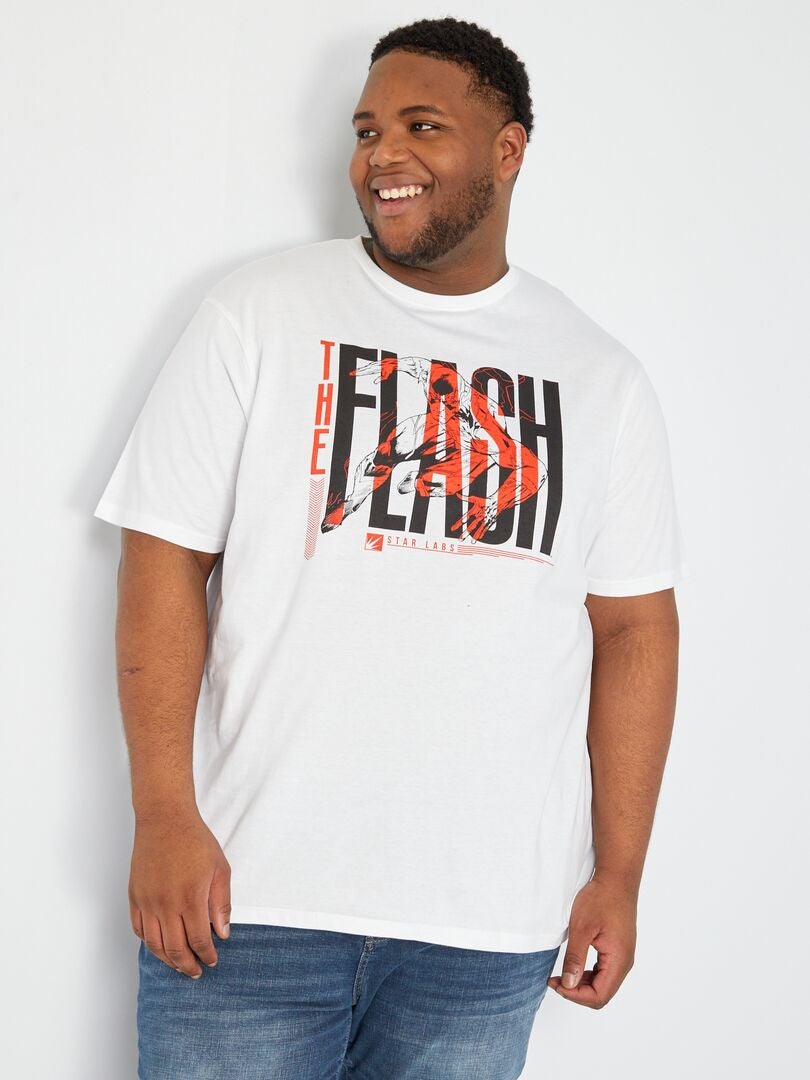 T-shirt 'Flash' 'Dc comics original' blanc - Kiabi
