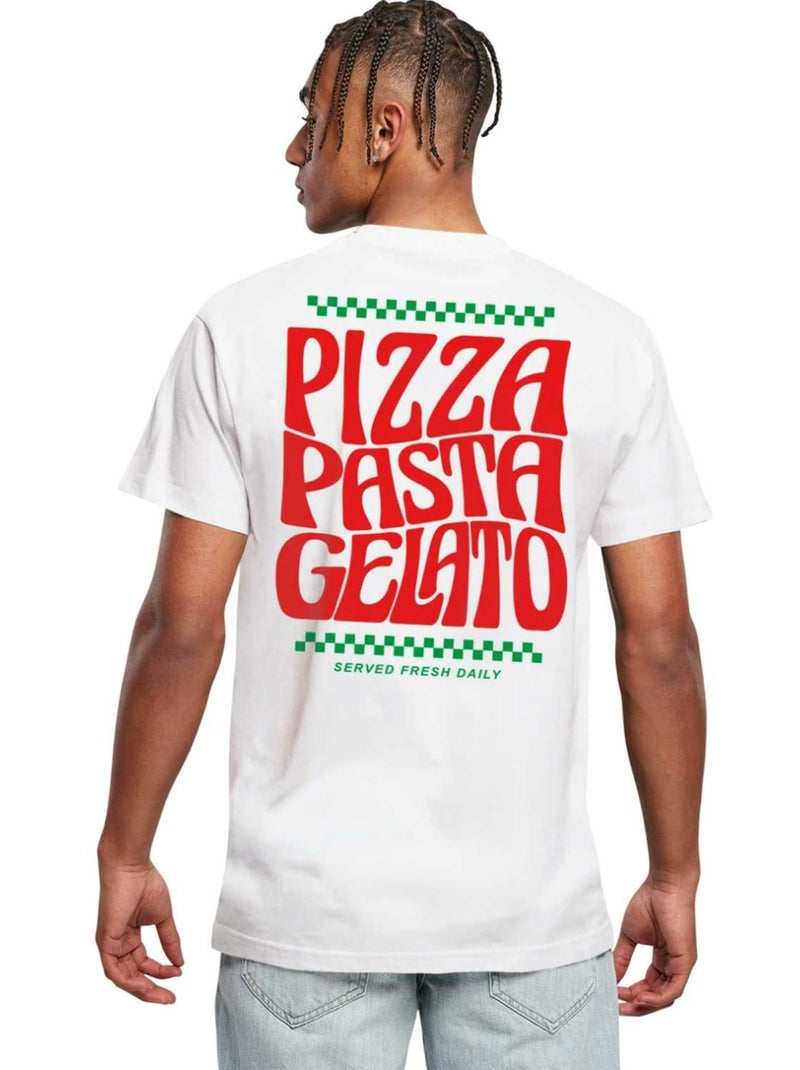 T-shirt flavor italiano - mister tee Blanc - Kiabi