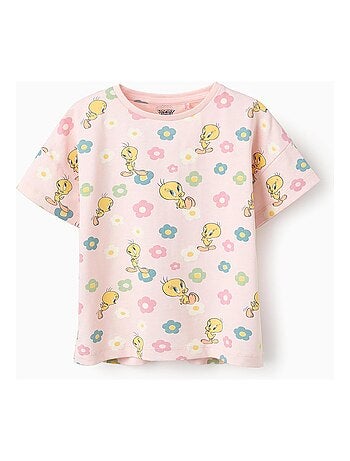 T-shirt Fleuri en 100 % coton avec l'imprimé Tweety WARNER TWEETY