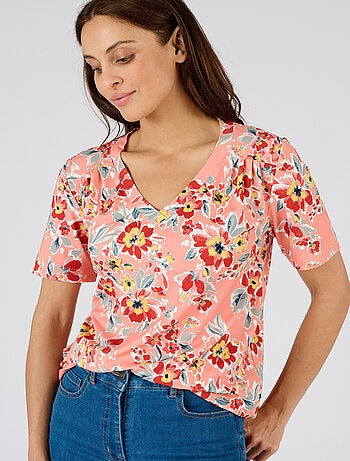 T-shirt fleuri viscose stretch - Damart