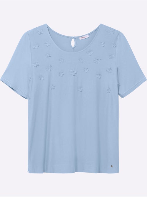 T-shirt Fleurs En 3d - Taille Standard - Sheego - Kiabi T-shirt Fleurs En 3d - Taille Standard - Sheego - Kiabi
