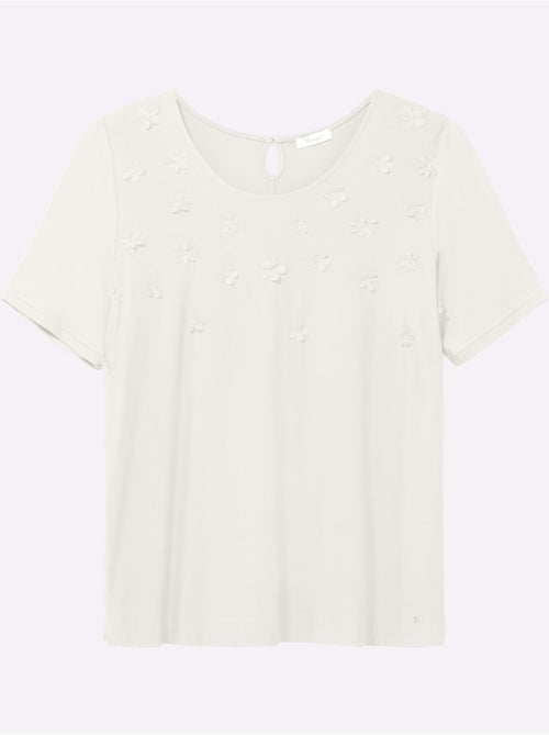 T-shirt Fleurs En 3d - Taille Standard - Sheego - Kiabi T-shirt Fleurs En 3d - Taille Standard - Sheego - Kiabi