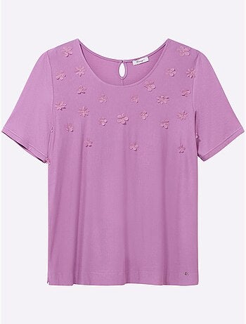 T-shirt Fleurs En 3d - Taille Standard - Sheego