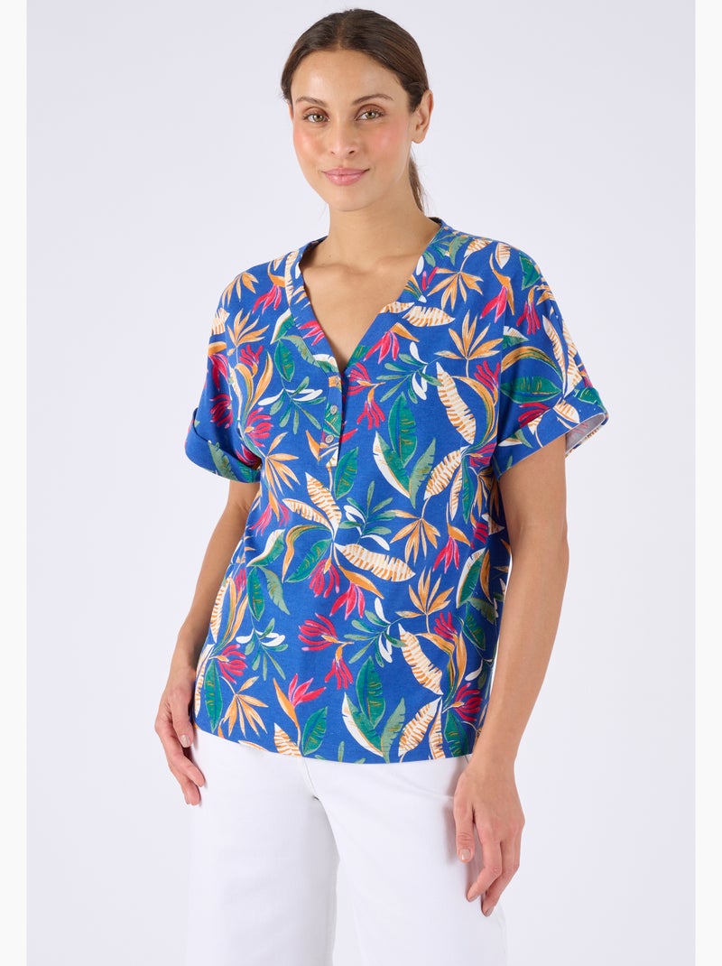 T-shirt fluide Climatyl maille jersey - Damart Bleu marine - Kiabi