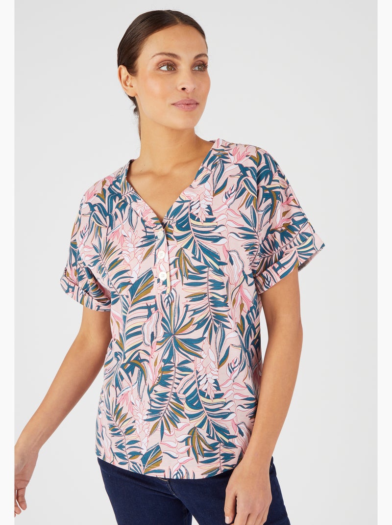 T-shirt fluide Climatyl maille jersey - Damart Rose pastel - Kiabi