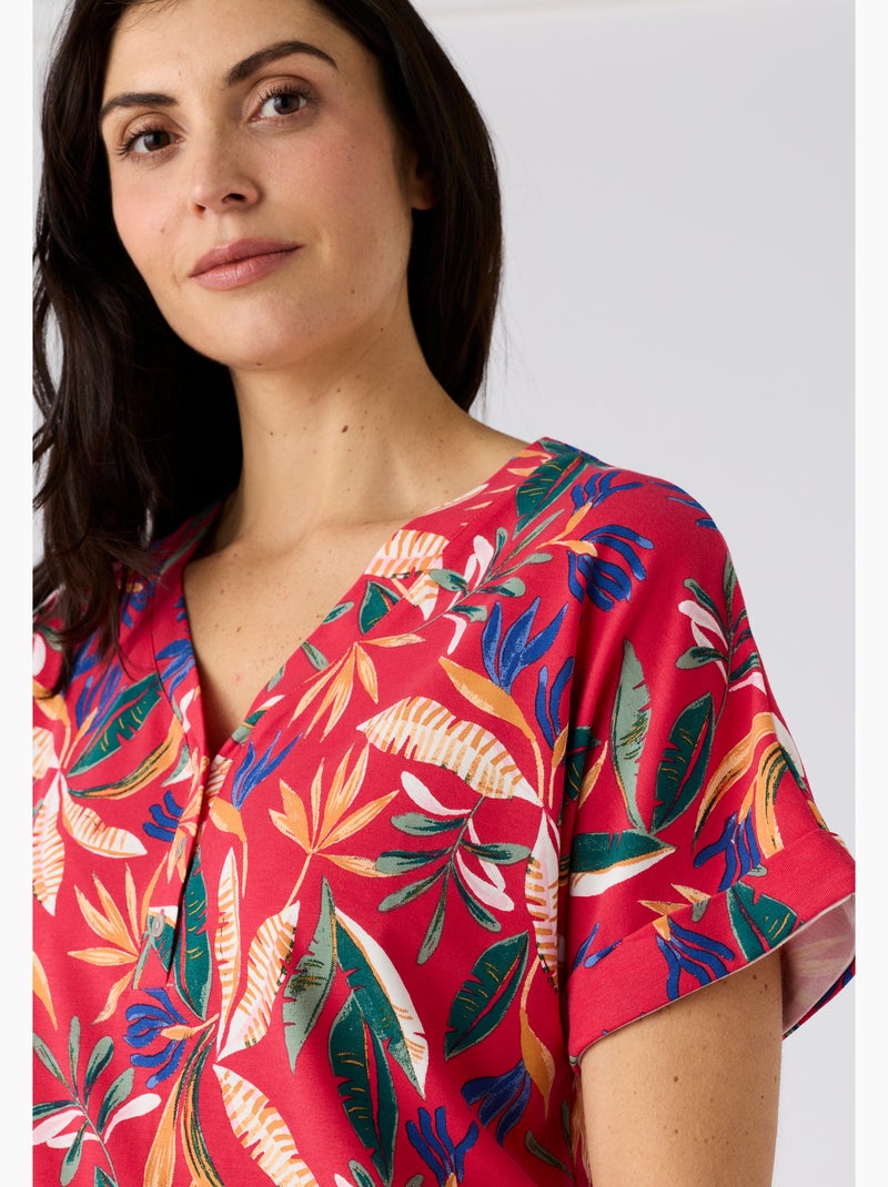T-shirt fluide climatyl maille jersey - damart Rouge vermillon - Kiabi