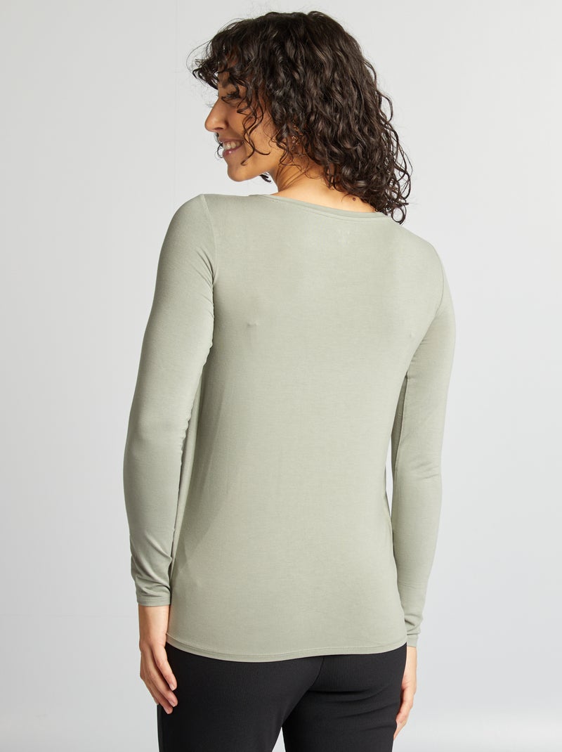 T-shirt fluide d'allaitement Vert - Kiabi