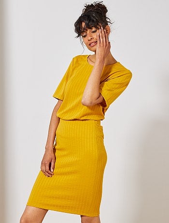 T-shirt fluide en maille côtelée 'JDY' - Kiabi