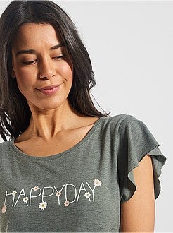 T-shirt fluide et imprimé - Kiabi