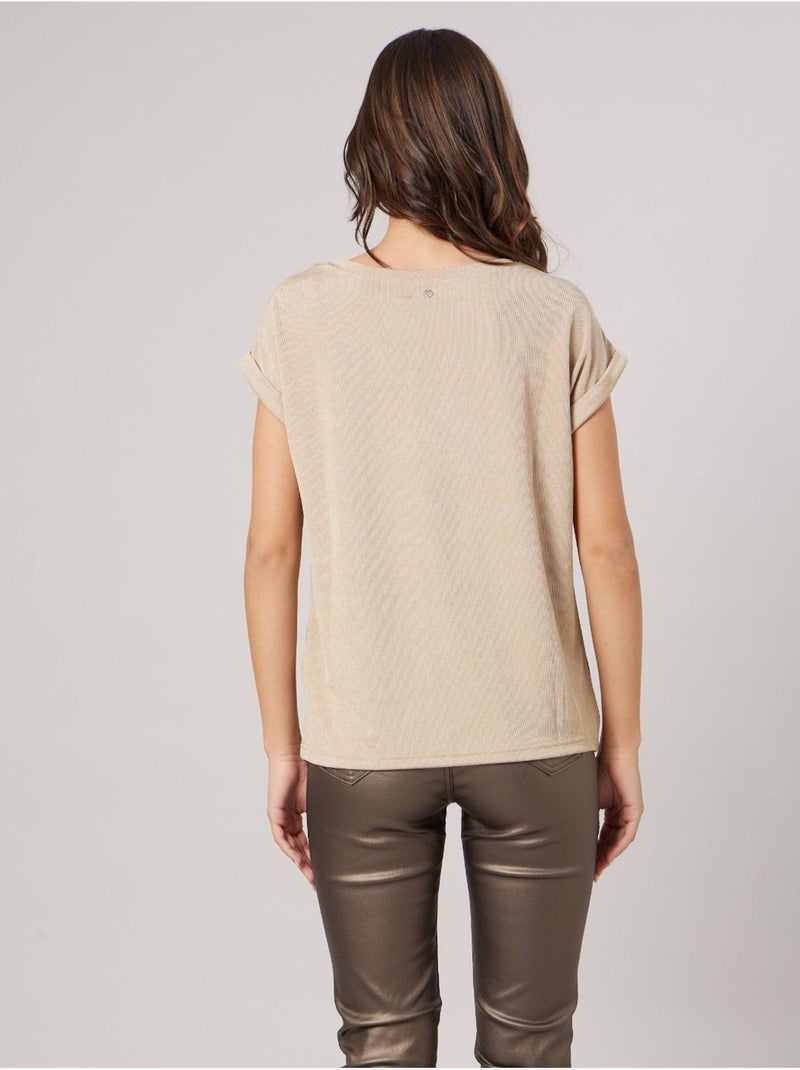 T-shirt fluide femme 'deeluxe' Beige - Kiabi