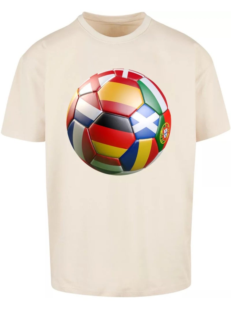 T-shirt footballs coming home europe tour - mister tee Beige sable - Kiabi