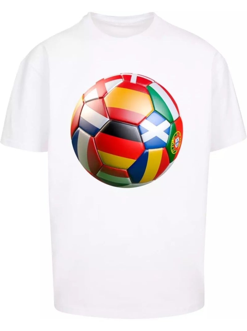 T-shirt footballs coming home europe tour - mister tee Blanc - Kiabi