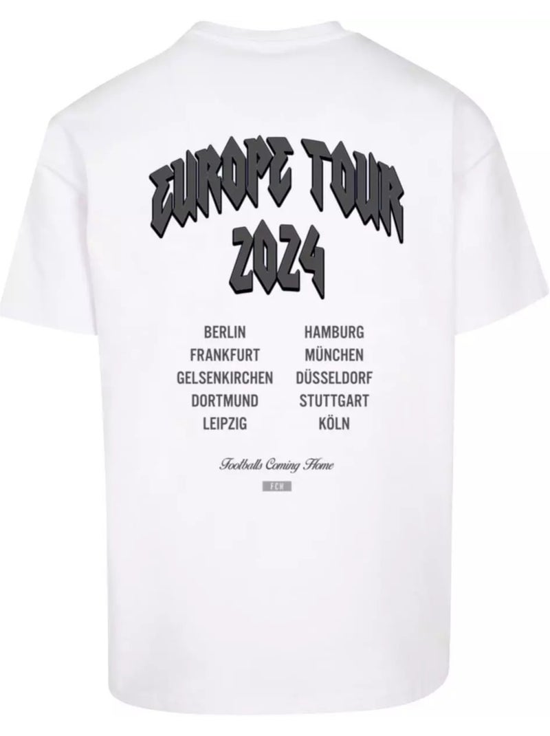 T-shirt footballs coming home europe tour - mister tee Blanc - Kiabi