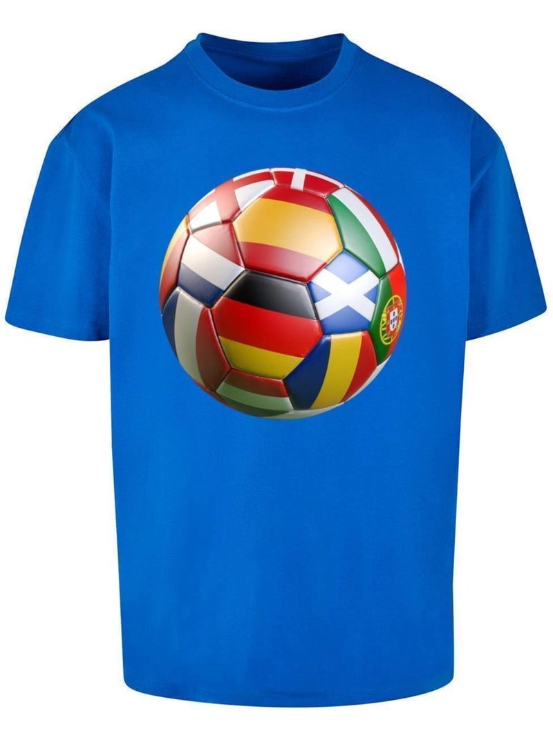 T-shirt footballs coming home europe tour - mister tee Bleu cobalt - Kiabi