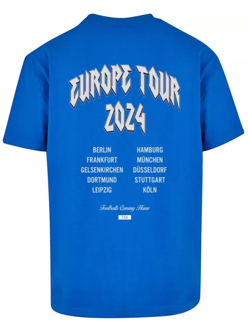 T-shirt footballs coming home europe tour - mister tee Bleu cobalt - Kiabi