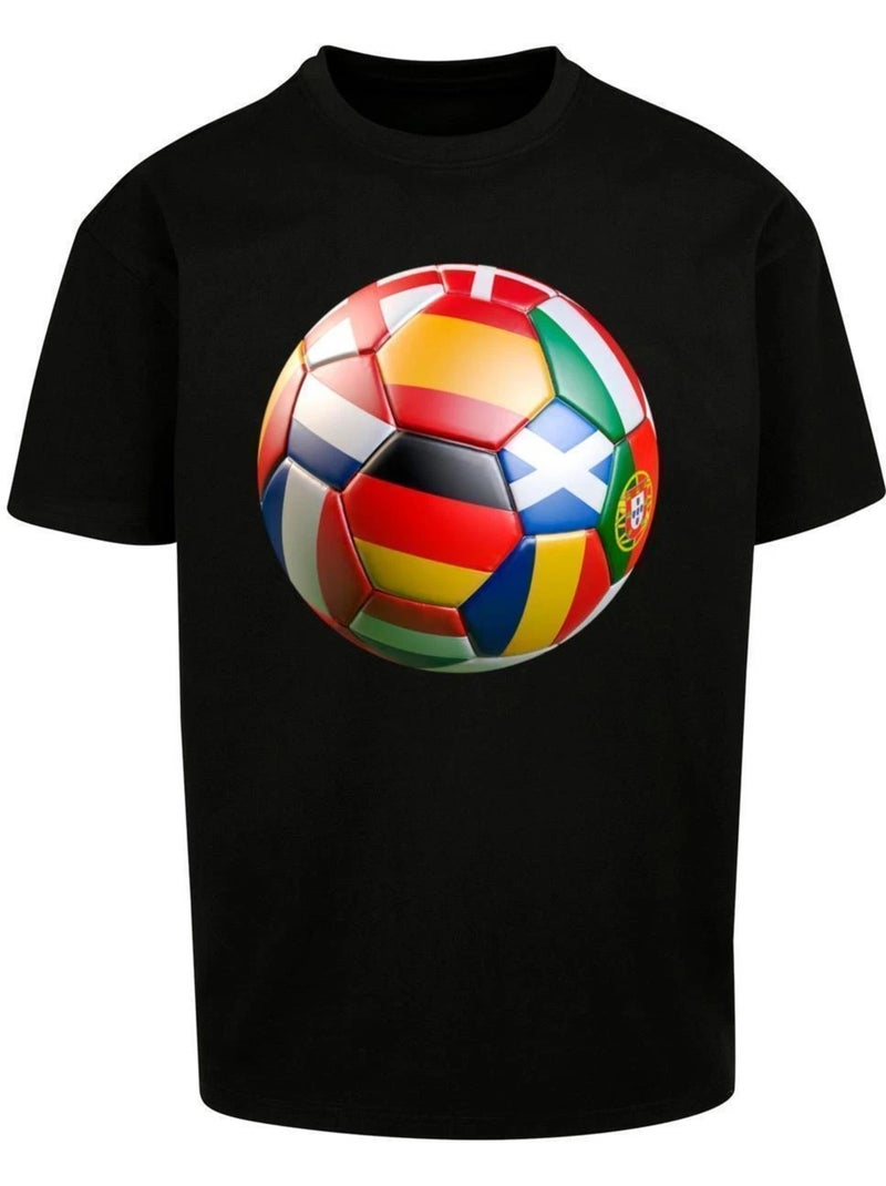T-shirt footballs coming home europe tour - mister tee Noir - Kiabi
