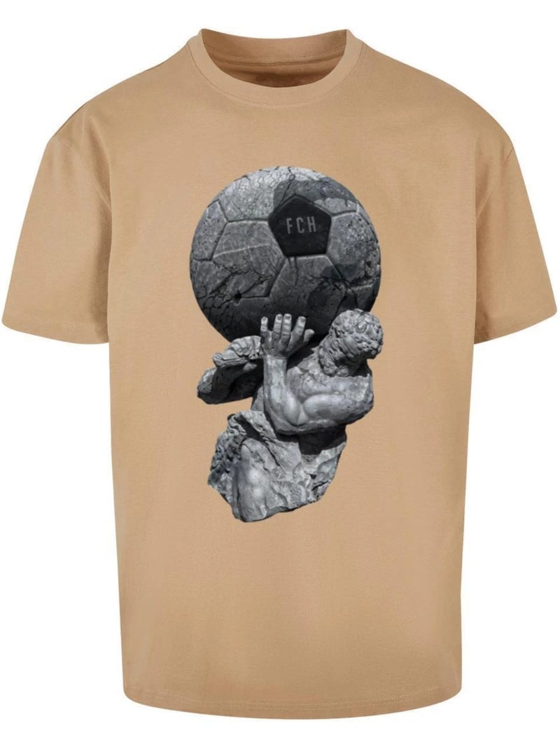 T-shirt football's coming home play god - mister tee Beige - Kiabi