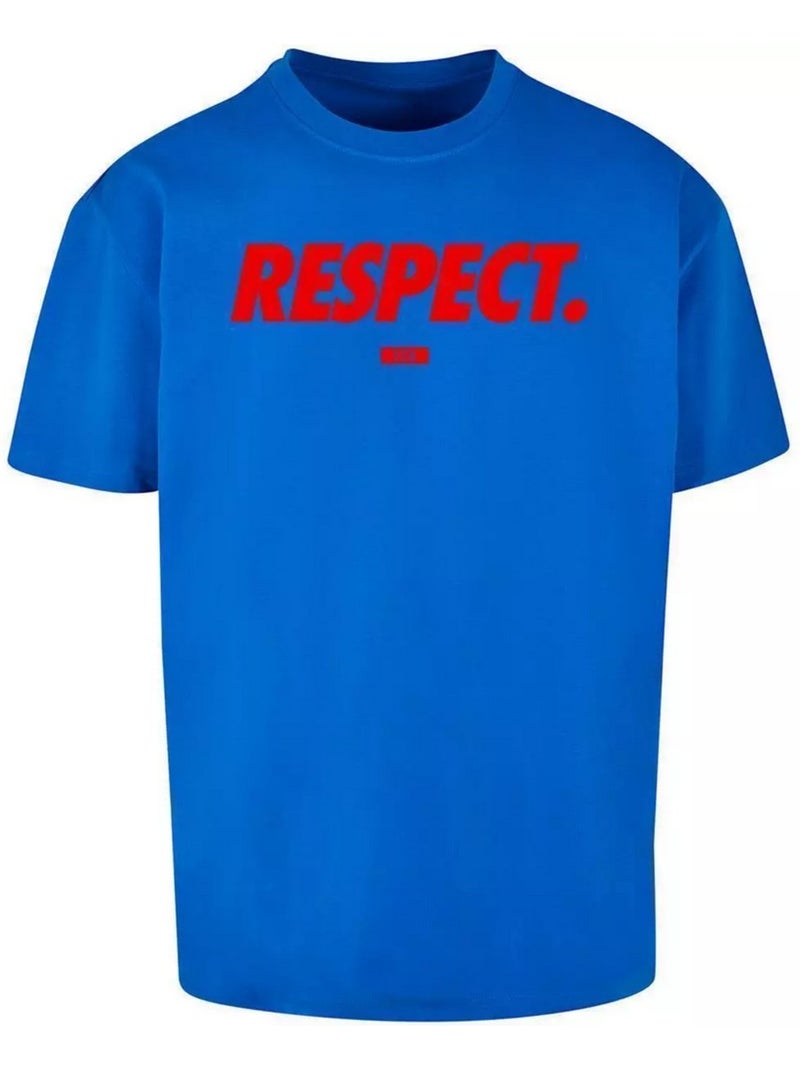 T-shirt football's coming home respect - mister tee Bleu cobalt - Kiabi