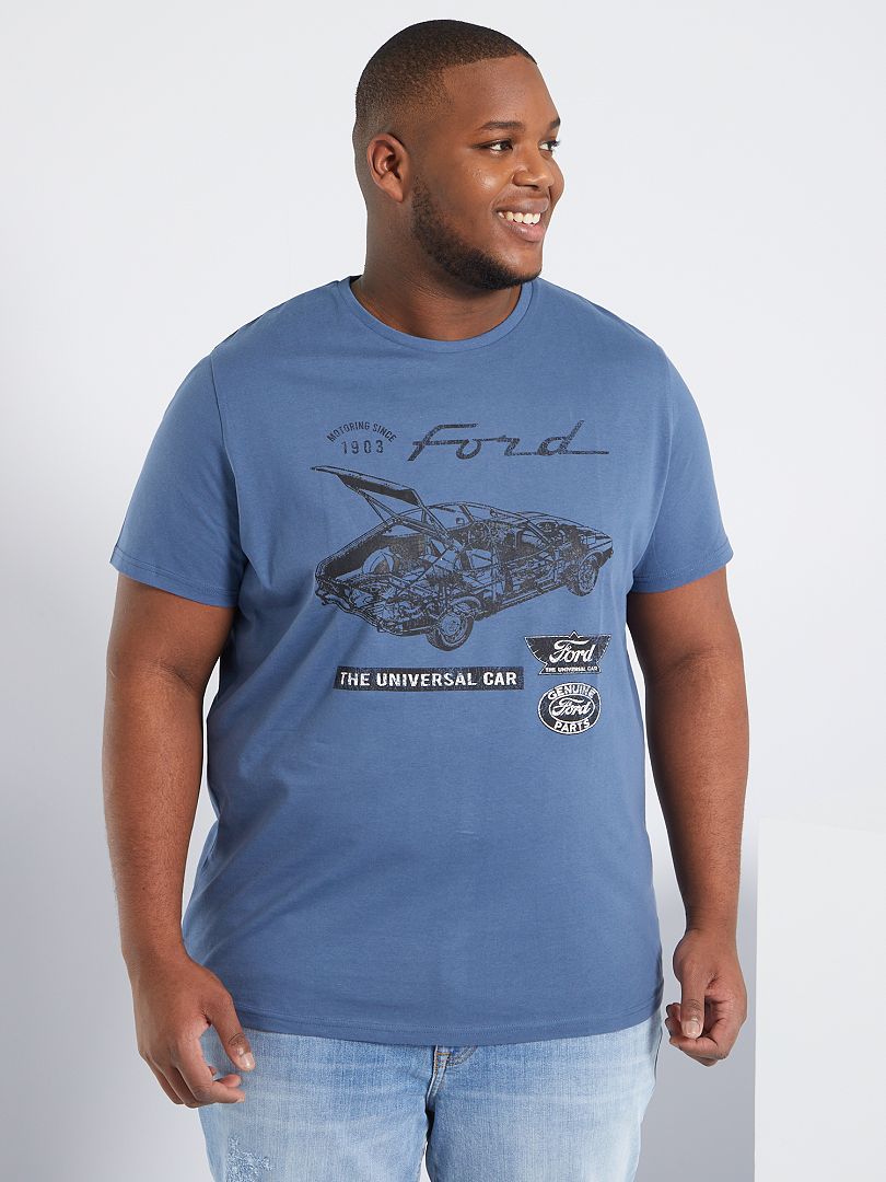 T-shirt 'Ford' bleu gris - Kiabi
