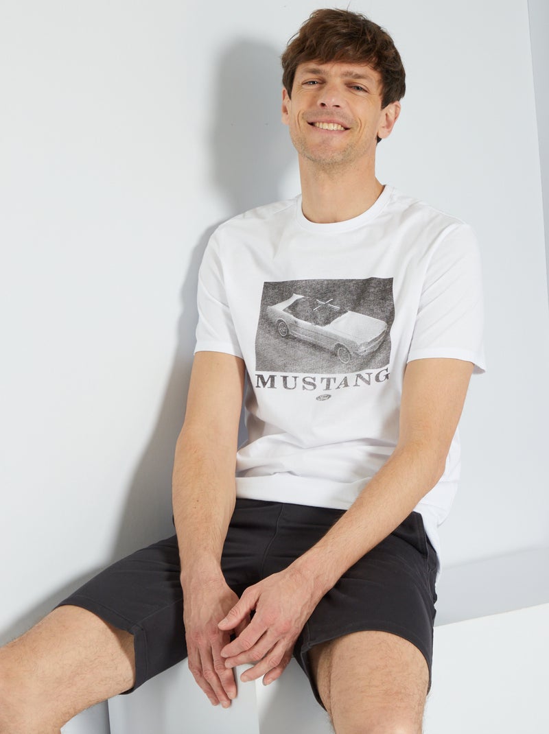 T-shirt 'Ford' Mustang blanc - Kiabi