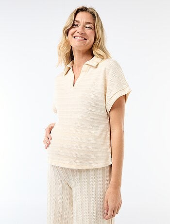 T-shirt forme polo coloré