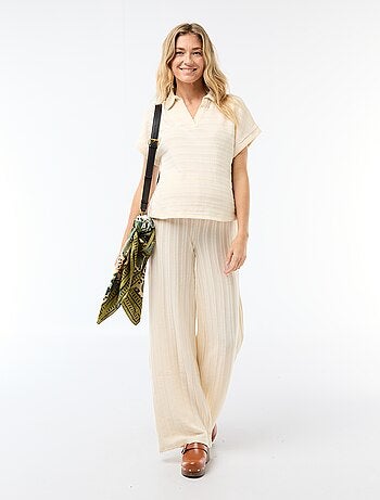 T-shirt forme polo coloré