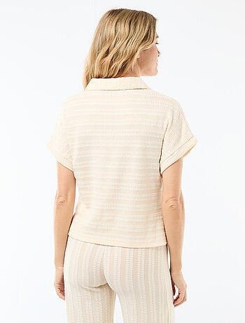 T-shirt forme polo coloré